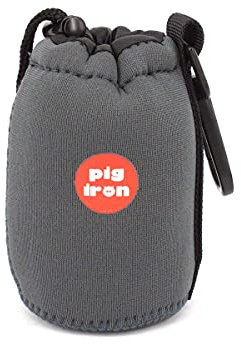 Pig Iron Luxury Lens Pouch to fit Mirrorless and DSLR Camera Lenses. Ultra Soft Velvet Lining, Thick Padded Neoprene. (Extra Small (XS))