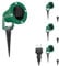 ledscom.de 4 Stück Gartenstrahler DUK mit Erdspieß für außen, IP65, Stecker, grün, 1 x GU10 max. 15W
