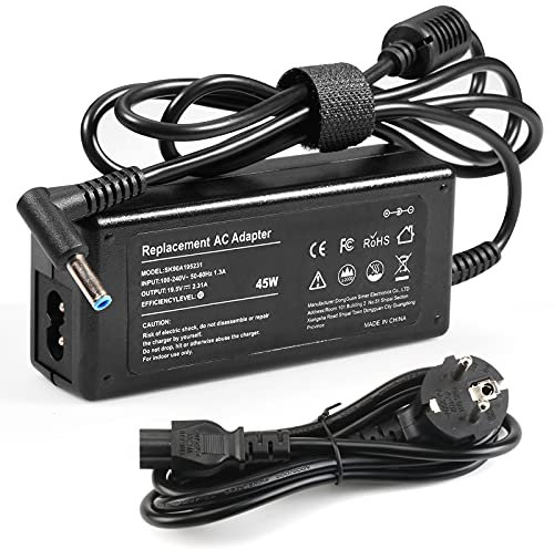 45W Cargador Adaptador Encaja para HP Pavilion X360 11 13 15 15-f111dx 15-f211wm 15-f233wm 15-f272wm 15-f387wm 15-f337wm 15-f009wm Notebook Cable de Fuente de alimentación