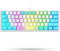 LexonElec K61 60% Prozent Gaming Bunte Tastatur Mini Weiß Und Blau Pc RGB Beleuchtung - UK Layout QWERTY Aesthetic Keyboard Cute - Mechanische Fühlen Ergonomie Kawaii - Für Laptop Computer
