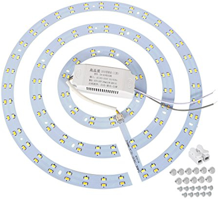 Ruilogod 36W 72 LEDS 5730 SMD LED Módulo de chip de aluminio Puro blancopuro y cálido blancopuro Super brillante 316mm Dia