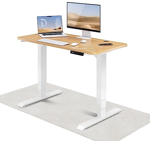 Desktronic HomePro Höhenverstellbarer Schreibtisch 120 × 60 cm – Elektrischer Schreibtisch Mit Zwei Elektrischen Motoren, Touchscreen-Steuerung und Integrierten USB-A- und USB-C-Ladeanschlüssen