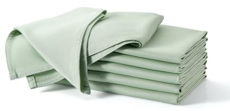 JF.kitchen® | 12 Stoffservietten mit Faltanleitung aus extra hochwertiger Baumwolle 40x40cm (Grün)