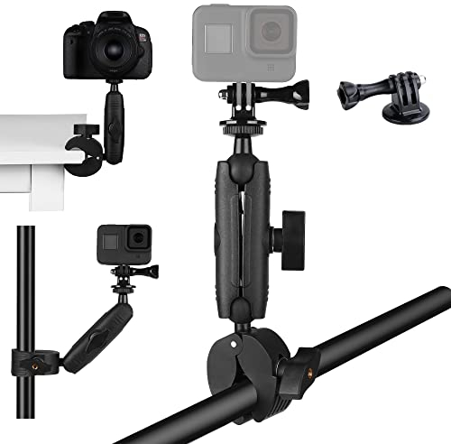 Peastrex Kamera Super Klemme Motorrad Fahrrad Halterung Arm 1 Zoll Kugelkopf Zubehör für GoPro AKASO DJI Action Insta360 DSLR Digitalkamera Monitor LED Leuchten B0BN3WL6PY