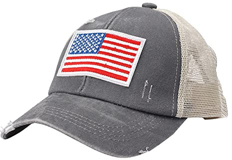 Unisex Usa American Flag Baseball Cap Baseballkappe Cotton Cap Für Tennis Golf Reisen Retro America Cap Us American Flag Embroidered Mesh Trucker Cap