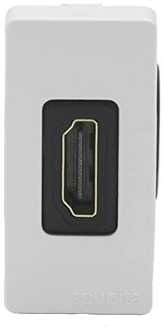 KOMIB 120x60 mm Brüstungskanal/Kabelkanal/Elektro Schacht Brüstungskanal/Fensterbankkanal Reinweiß (RAL 9010) / ZUBEHÖR (Unterputzdose Module HDMI)