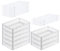 PROREGAL SuperSparSet 8x Transparenter Eurobehälter LightLine mit offenem Griff & Scharnierdeckel | HxBxT 12x40x60cm | 24 Liter | Eurobox Transportbox Transportbehälter Stapelbehälter