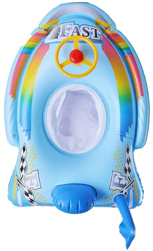 Flotteur de natation gonflable pour tout-petits avec volant et klaxon, bouée de piscine pour enfants, siège de bébé gonflable pour l'été, flotteur d'eau pour filles et garçons de 1 à 5 ans