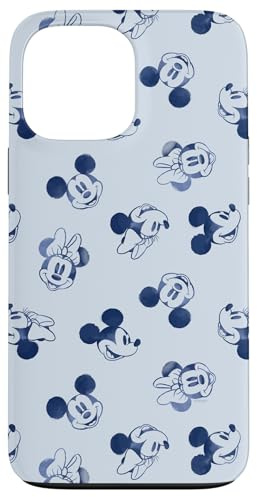 Hülle für iPhone 13 Pro Max Disney Minnie und Mickey Mouse Icon Gesichter Vintage Art Retro