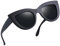 Joopin Fashion Polarized Cateye Sunglasses 2025, UV400 Protection Polarised Retro Oversized Cat Eye Sun Glasses for Women (Matte Black)