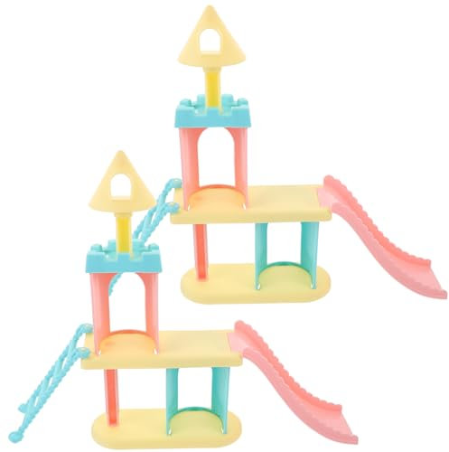 HEMOTON 2pièces Miniature Amusement Park Slide Décorations pour Maison De Poupée Jouet Modèle De Accessoires Ludiques