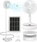 Solar Power Fan, Standing Fan with Portable Solar Panel Rechargeable Foldable Desk Fan Battery Operated Pedestal 3 Speeds Quiet Height Adjustable Floor Fan for Home, Bedroom, Travel