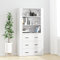 Sufrk Highboard Weiß Holzwerkstoff Highboard Wohnzimmer Esszimmerschrank Wohnzimmer SchräNke Highboard Vintage Buffetschrank