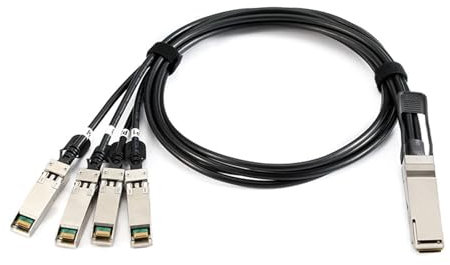 Professionelles 40Gigabit QSFP+ auf 4xSFP+ Datenkabel, 100 cm Kabel für effiziente Rechenzentrumsverdrahtung, nahtloser Datenfluss