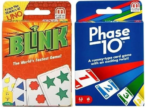 Mattel Blink und Phase 10 Kartenspiel, Combo 2 Stück