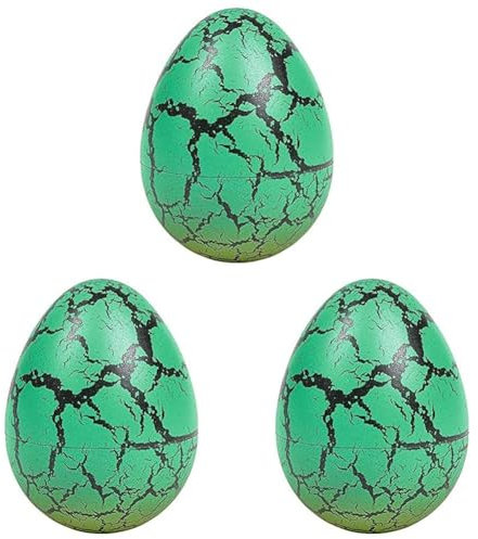 moses. Schlüpfender Drache im Ei | Spannendes Kinderspielzeug zum Beobachten | Wachsender, bunter Drache, grün (Packung mit 3)