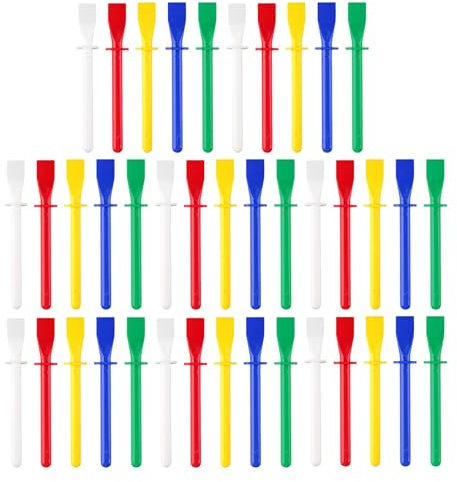 WORUIB 40PCS Glue Spreader, Plastic, 11.5cm, Bright Coloured, Multi-Purpose, Easy To Use, Suitable for Crafts or Mixing Pigments at Home