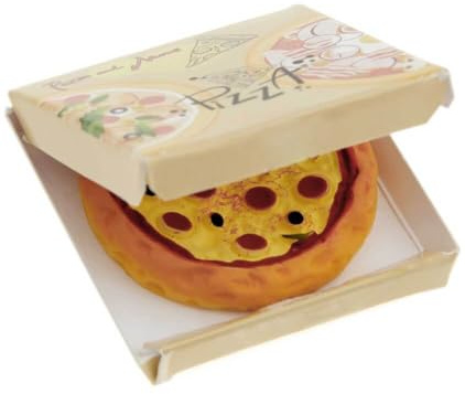 Rico Design Miniatur Pizza in Pizza Box, 3,2 x 3,2 cm für die Welt der Wichtel