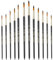 12Pcs Round Paint Brush Acrylic Paint Brushes Watercolor Artists Paintbrush Water Color Small Round Artist Paints Brush for Gouache, Ink, Tempera Painting