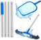 Swimming Pool Cleaning Kit, 150CM Hot Tub Skimmer Net Fine Mesh Pool Brush with 47 Aluminum Pole and Pool Brush for Home Garden Pond Hot Tub Spa