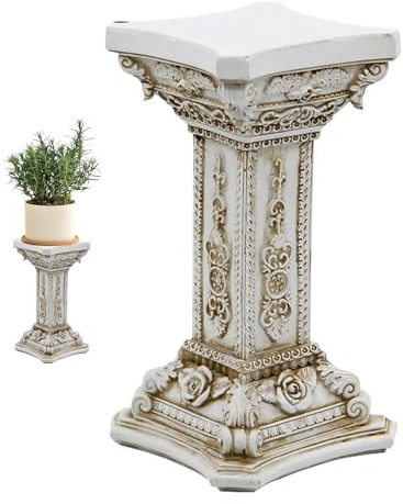 Römische Säule, griechische Sockel-Dekoration für Zuhause, Vintage-Ornament mit tragbarer Funktion, Gartengeräte für Küche, Esstisch, Hochzeit und Zeremonie, 12 x 12 x 24 cm