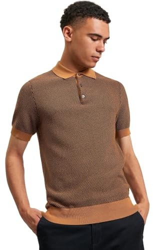 Ben Sherman Mens Knitted Textured Polo Shirt