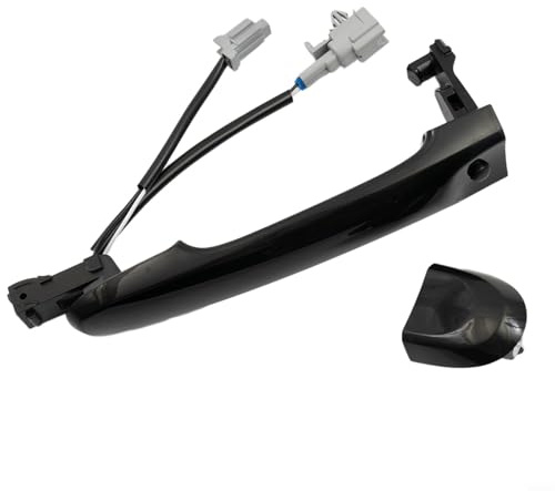 Poignée de porte extérieure avant gauche avec entrée sans clé Noir mat pour Nissan Juke 2010-2019 Pièce de rechange 82646-3WC2A Protection contre l'humidité Montage facile 1 pièce