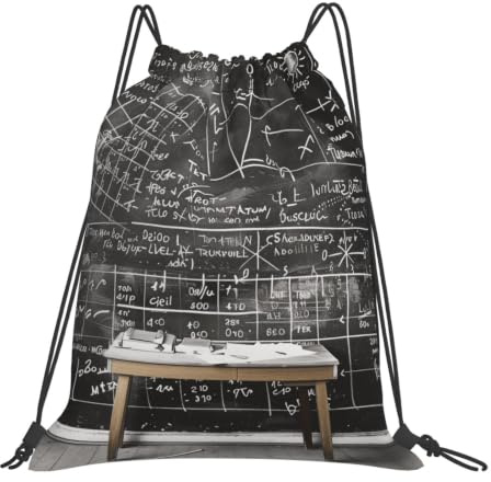 kkvhhyuo Zaino con coulisse con stampa di fiori tropicali, grande, pieghevole, con cinghie regolabili, per sport, viaggi, nuoto, scuola, Matematica scolastica, One Size, Zainetto