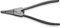 Knipex Montagezange für Sprengringe auf Wellen brüniert 170 mm 45 10 170