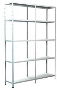 SCHULTE Regalwelt Lagerregal mit 10 PowerMAX-Fachböden in weiß, 200x140x35cm, Steckregal mit einfacher Montage ohne Verschrauben, Traglast je Boden bis zu 85 Kg