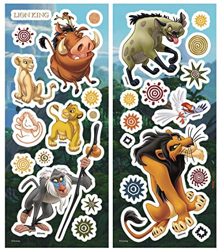 Komar Disney Deco-Sticker LION KING | 14 x 33 cm | Wandtattoo, Wandbild, Wandsticker, Wandaufkleber, Walltattoo, König der Löwen, Löwe, Simba, Pumba, Kinderzimmer | 14804