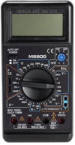 M890G multimetro digitale AC DC Volt Amp Ohm tester di temperatura frequenza hFE tester Multimetros