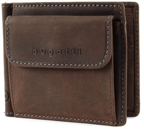bugatti Hunter RFID Dollarclip 8CC Brown