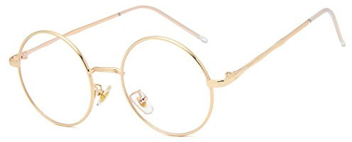 DAUCO Retro Runde Brille Mit Fensterglas Damen Herren Brillenfassung Clear Lens Glasses Retro Brillen Fashion Glasses