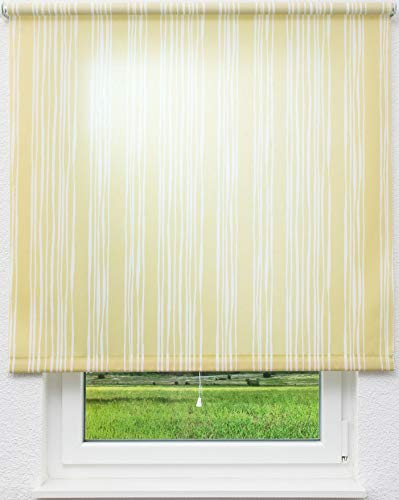 Sunlines Dekor Vertikalstreifen grün, Tageslicht, 102x180cm Springrollo, PES, 102 x 180