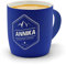 printplanet - Kaffeebecher mit Namen Annika graviert - SoftTouch Tasse mit Gravur Design Mountain Spring - Matt-gummierte Oberfläche - Farbe Blau