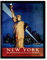 Wee Blue Coo Travel New York Statue Liberty Manhattan Railway USA Vintage Art Print Framed Poster Wall Decor Kunstdruck Poster Wand-Dekor-12X16 Zoll