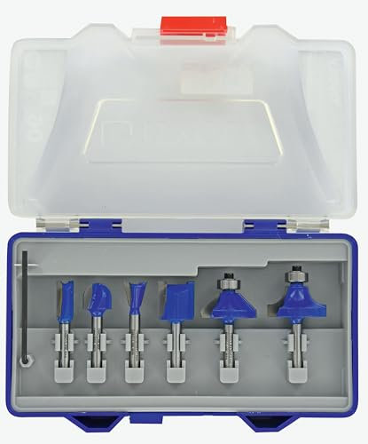 Tivoly XT606470006 Coffret 6pcs Fraises de Défonceuses formes assorties Queue 6mm