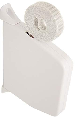 DIWARO.® - Mini avvolgitore per tapparelle, distanza tra i fori 154 mm, orientabile, con cinghia da 5 m, colore bianco