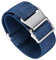 BINLUN Elastic Nylon Watch Straps 18mm/20mm/22mm Marine Nationale Style Parachute Fabric Replacement Watch Band Hook-and-Loop Silver/Black Buckle Men Women(Blue,22mm)