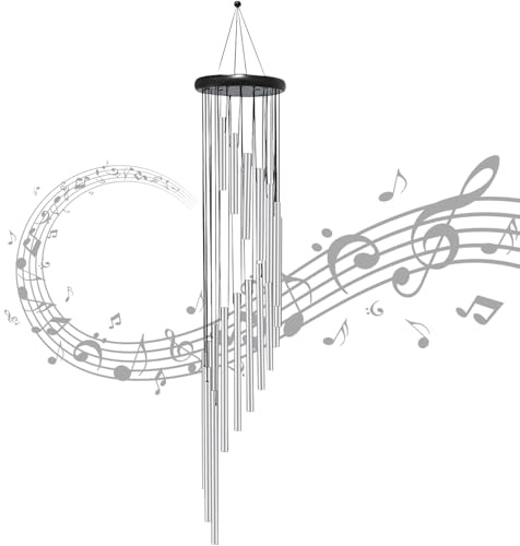 JOERRES Campanelli A Vento Campanelli Decorativi Per Interni Ed Esterni Da Appendere Per La Casa, 18 Tubi In Lega Di Alluminio, 91,4 Cm