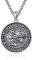 KINGWHYTE Wikinger Halskette 925 Sterling Silber Wolfskopf Amulett Anhänger Wikinger Runen Kette Wolfsschmuck Geburtstagsgeschenke für Männer Frauen