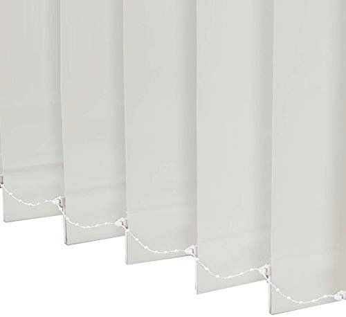JLXJ White Blackout Vertical Blinds, Inside/exterior Mount, for Large Window, Patio Doors, French Window, Balcony, 85cm/105cm/125cm/145cm Wide (Size : 105×220cm(41.3×86.6))