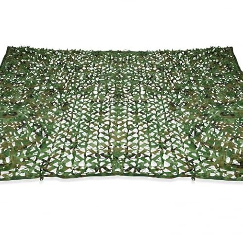 IDMarket - Voile d'ombrage rectangulaire Design ombrière Camouflage 4x6 M Treillis Vert