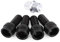 Perno de rueda, 4 + 1 M14 * 1.5MM Juego de tuercas de bloqueo de perno de rueda de acero negro con llave
