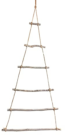 Frau WunderVoll® DIY Weihnachtsbaum Holz Leiterbaum zum Zusammenbauen Höhe ca. 110 cm/Adventskalender Weihnachten Advent Deko Tannenbaum Wanddekoration