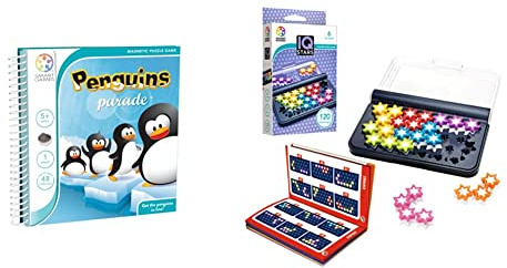 smart games SGT 260-8 260-8-Spiel Magnetic Penguins Parade & IQ Stars SG411