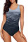 Aleumdr Badeanzug Damen Bauchweg Einteiliger Badeanzüge für Damen Sport Bademode Push Up Figurformend Schwimmanzug Damen Rückenfrei Monokini Damen sexy Badeanzug für Mollige，Grau XL