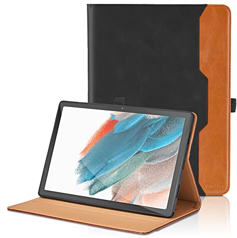 Funda para Samsung Galaxy Tab A8 2021/2022 10.5 Pulgadas (SM-X200/SM-X205) PU Leather Ángulos Ajustables Tablet Case con Supporto Funzione y Pocket, Auto Reposo/Activación - Negro