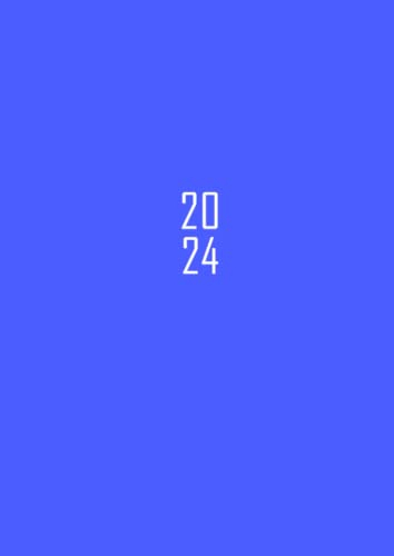 Terminplaner 2024: Terminkalender mit Uhrzeiten 5 bis 23 Uhr Tag | 1 Woche auf 2 Seiten mit Zeit | A4 Wochenplaner mit Zeiteinteilung | Kalenderbuch ... | Buchkalender Jahresplaner | Blau